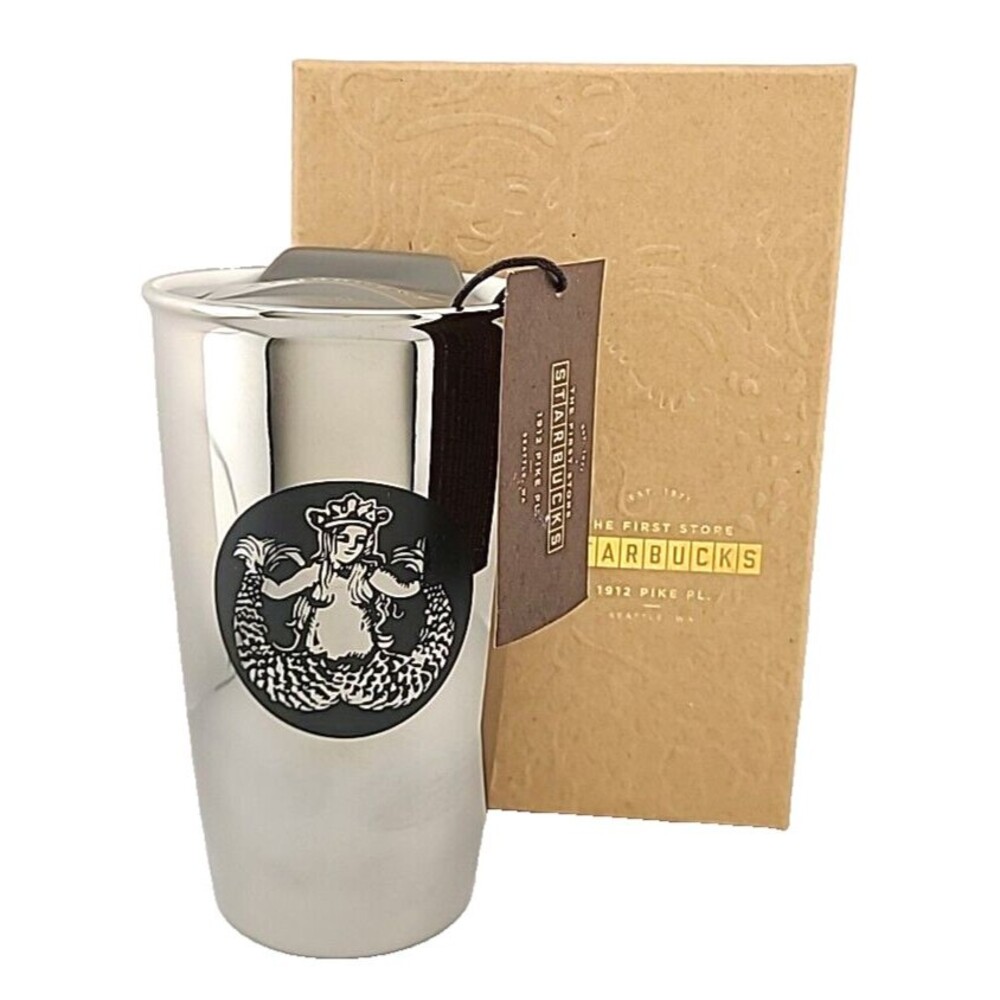 Starbucks Seattle WA Pike Pl Market First Store Ceramic Traveler Coffee Cup 12oz